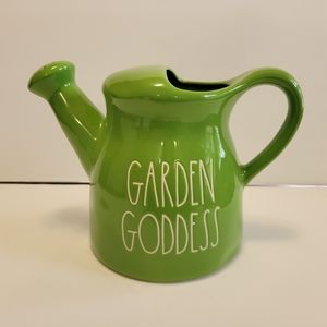 Rae Dunn GARDEN GODDESS Watering Pitcher Approx 6" High and 9" in Length NWOT